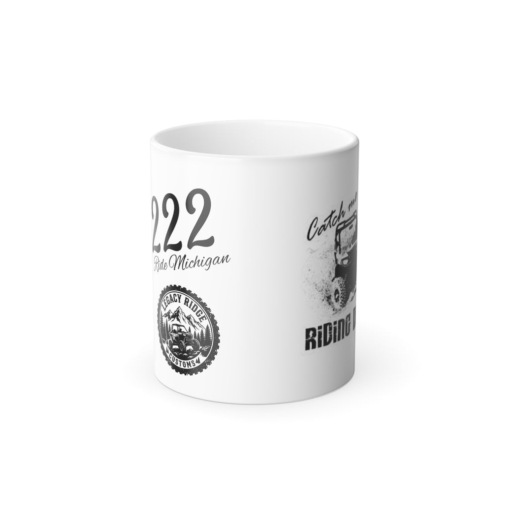 Color-Changing 11oz Motorcycle Rally Mug — '2022 Riding Michigan' Heat Reveal