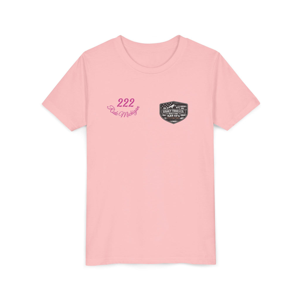 Ponytails & Trails Youth Tee — Cute Outdoor Adventure Graphic T-Shirt