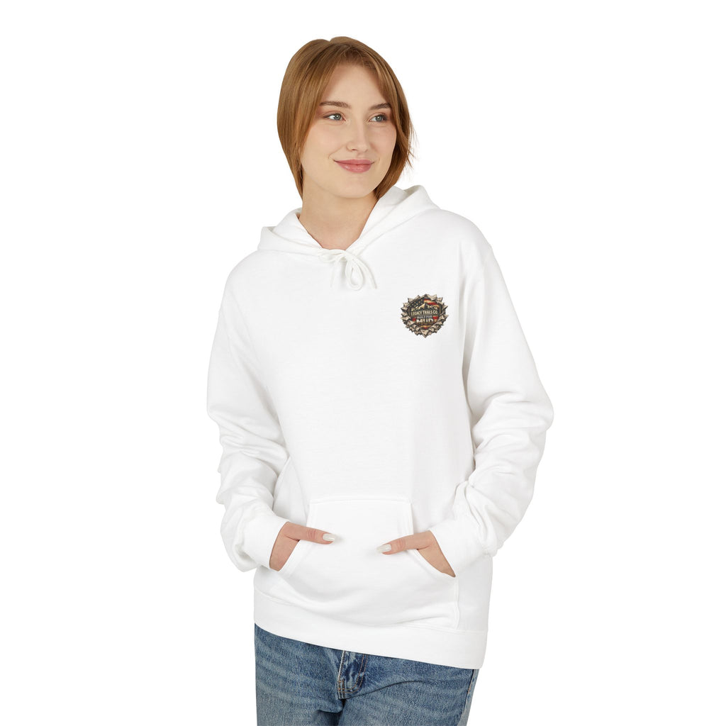 Off‑Road Adventure Hoodie — Vintage Jeep Mountain Camp Graphic