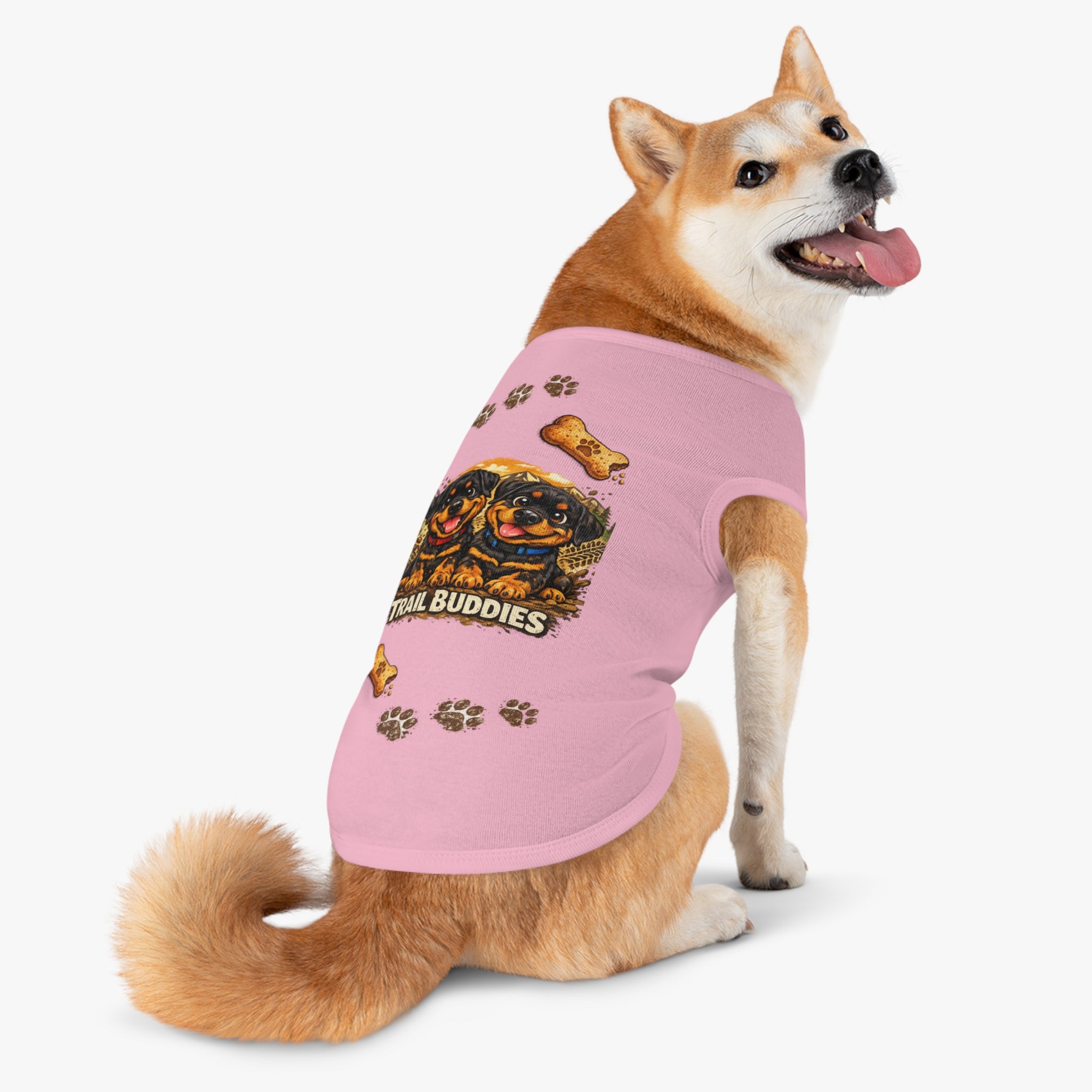 Trail Buddies Pet Tank Top — Rottweiler Hiking Dog Shirt
