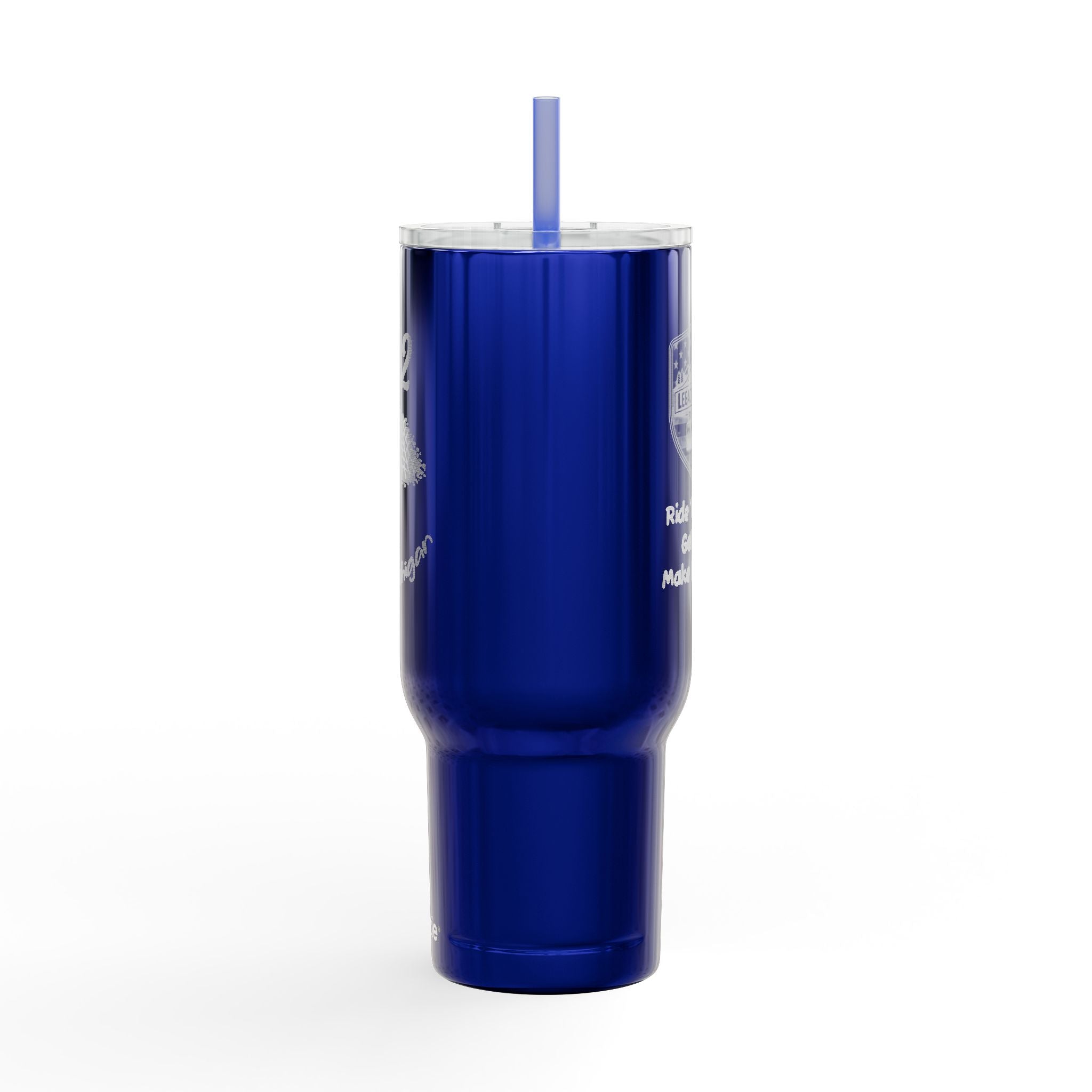 40oz Engraved Tumbler with Handle – Custom '222' Pinecone Design, Insulated Travel Cup with Lid