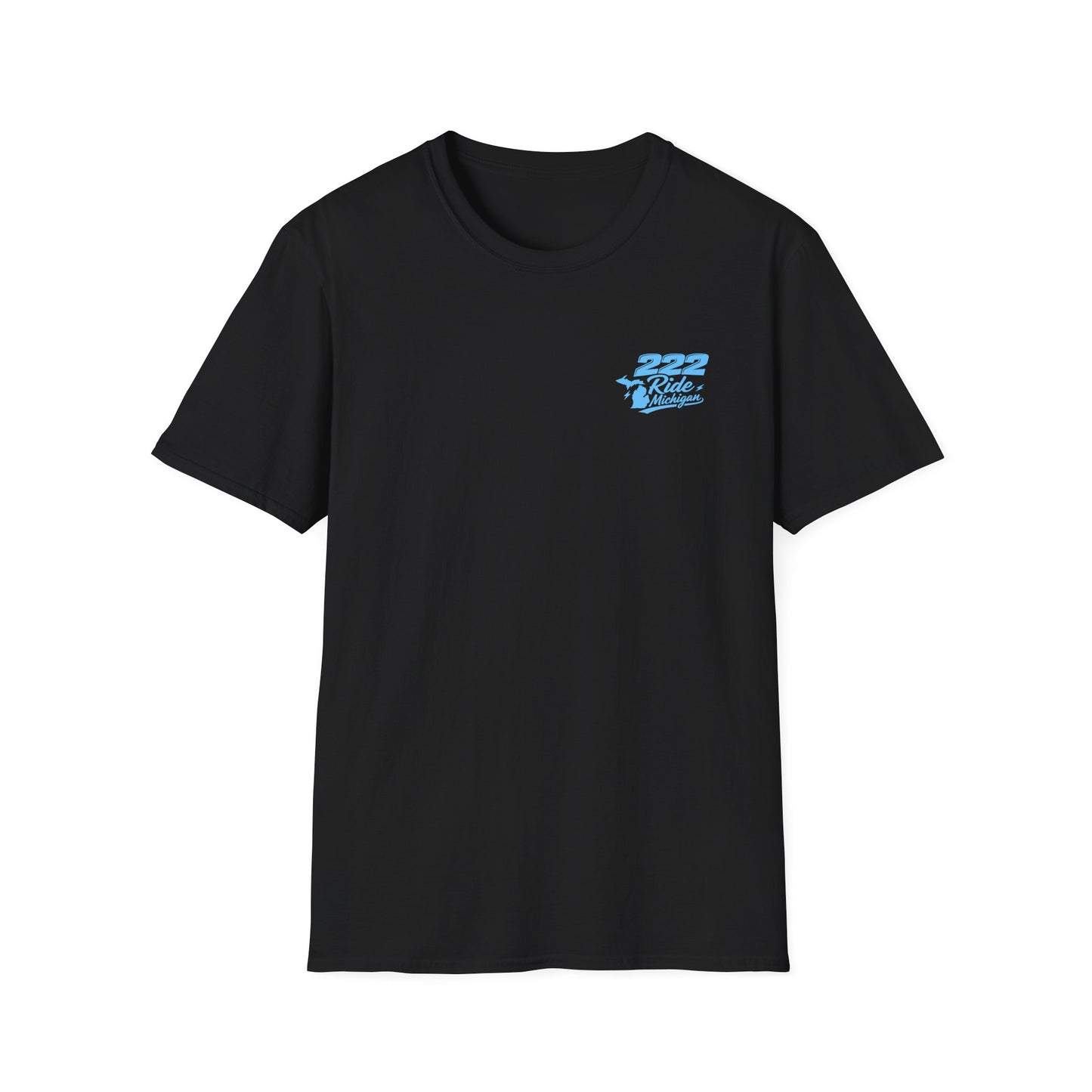 Ride Michigan T‑Shirt — 222 Ride Michigan Motorcycle State Outline Tee