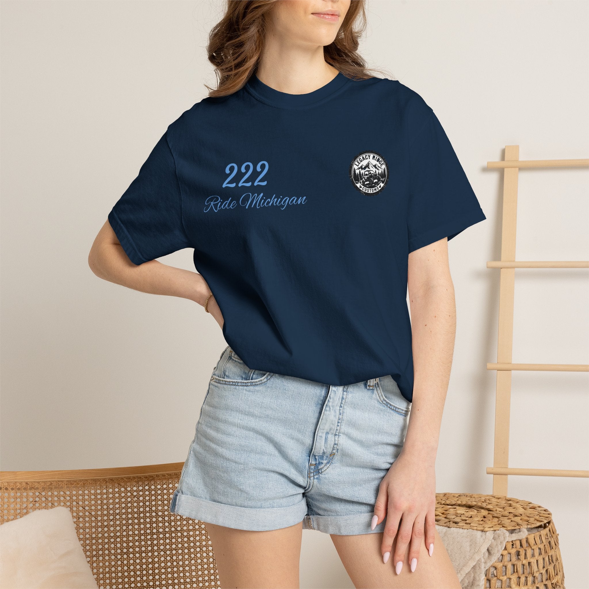 Ride or Grind Motorcycle T-Shirt — '222' Moto Graphic Tee