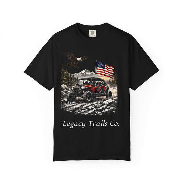 Off-Road UTV T-Shirt — Legacy Trails Co. American Flag Adventure Tee