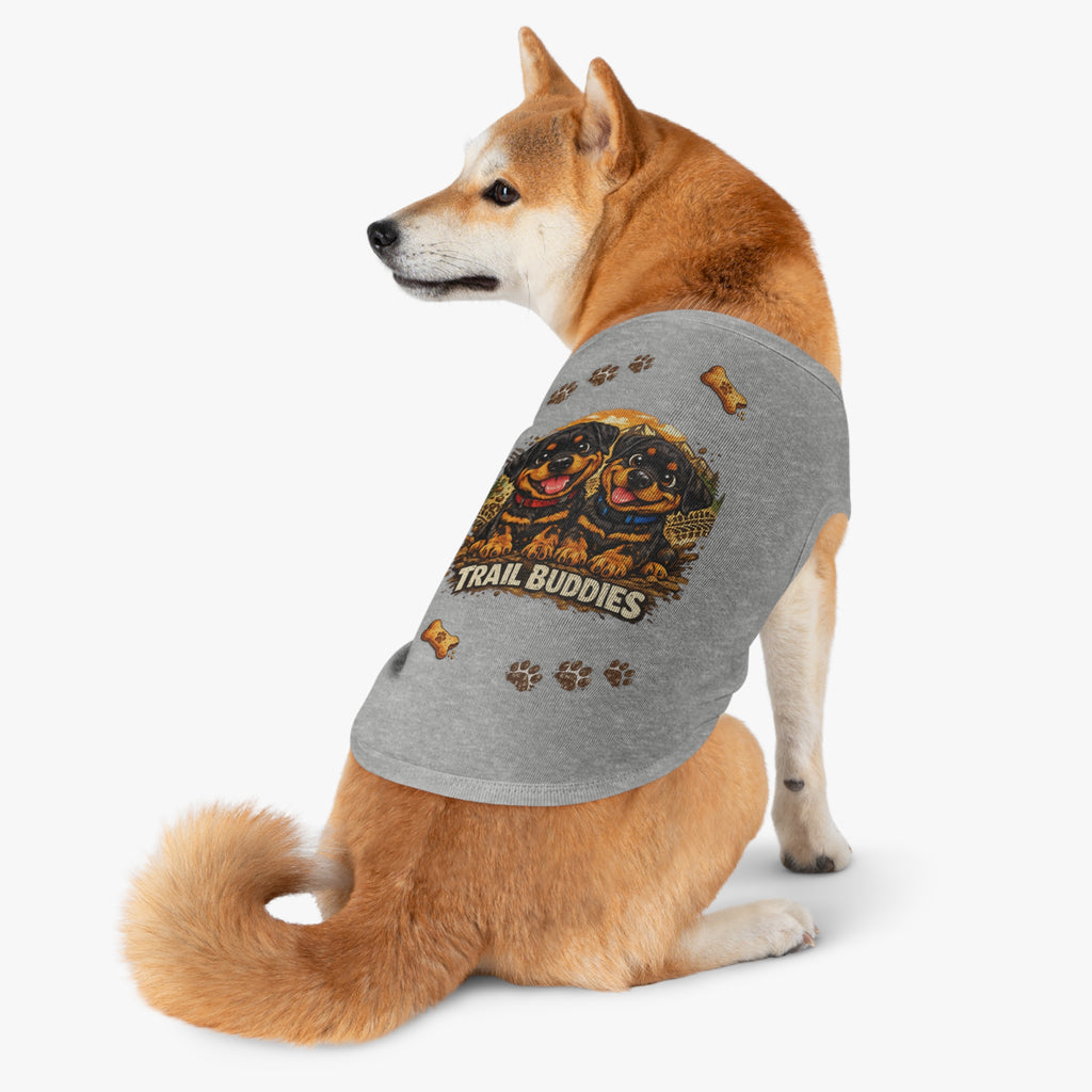 Trail Buddies Pet Tank Top — Rottweiler Hiking Dog Shirt