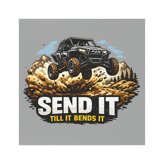 Send It Off-Road Car Magnet — "Send It Till It Bends It" UTV/ATV Adventure Sticker