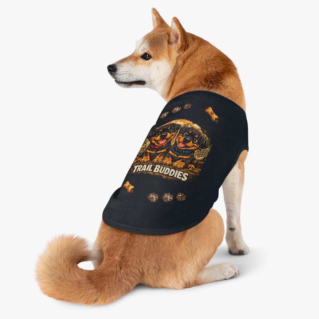 Trail Buddies Pet Tank Top — Rottweiler Hiking Dog Shirt