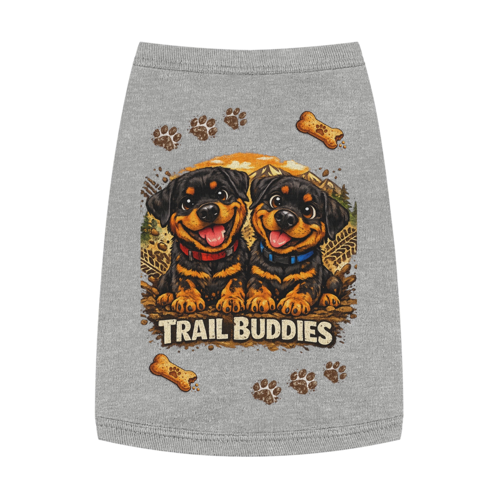 Trail Buddies Pet Tank Top — Rottweiler Hiking Dog Shirt