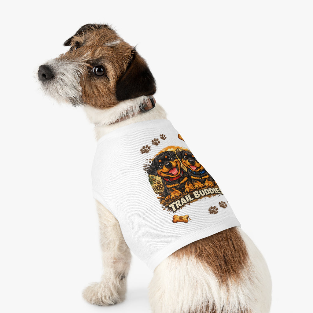 Trail Buddies Pet Tank Top — Rottweiler Hiking Dog Shirt