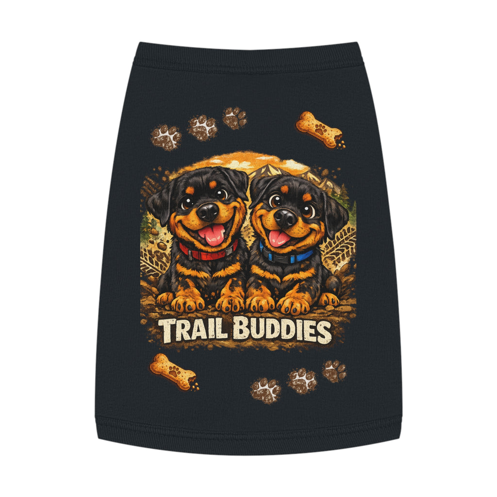Trail Buddies Pet Tank Top — Rottweiler Hiking Dog Shirt