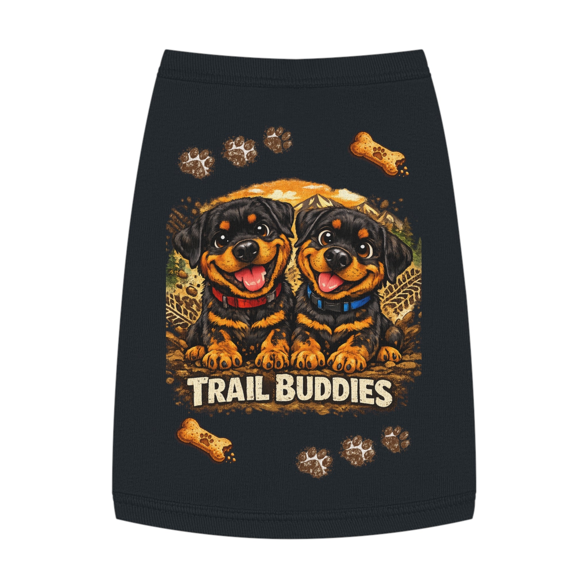 Trail Buddies Pet Tank Top — Rottweiler Hiking Dog Shirt
