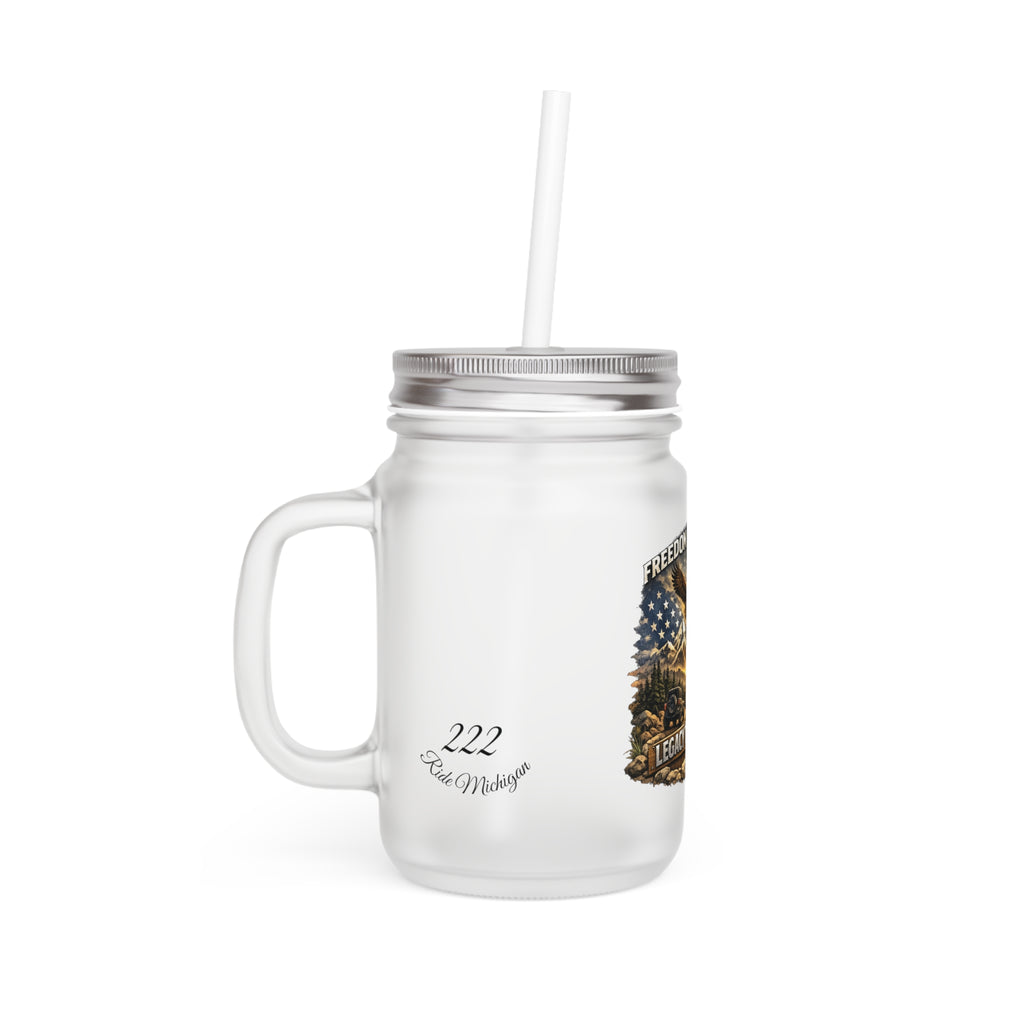 "Freedom Runs Deep" American Spirit Mason Jar — Off-Road Patriot Drinkware